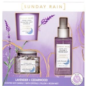 Sunday Rain Limited Edition Lavender & Cedarwood Sleep Trio